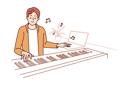 پیش‌نمایش فایل young-man-playing-piano-9206084 از پک افراد