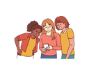 پیش‌نمایش فایل girls-group-watching-something-in-mobile-9205998 از پک فعالیت افراد