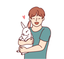 پیش‌نمایش فایل boy-with-little-rabbit-laugh-hugging-beloved-pet-10111252 از پک افراد