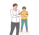 پیش‌نمایش فایل father-and-son-smiling-standing-with-arms-crossed-10111259 از پک افراد