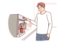پیش‌نمایش فایل man-uses-coffee-machine-standing-in-kitchen-of-apartment-10111271 از پک افراد