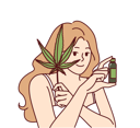 پیش‌نمایش فایل woman-uses-hemp-oil-for-skin-care-and-fighting-acne-on-face-and-holds-marijuana-leaf-10111257 از پک افراد