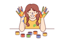 پیش‌نمایش فایل positive-girl-with-face-and-palms-smeared-with-multi-colored-paint-smiles-10111182 از پک فعالیت افراد
