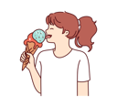 پیش‌نمایش فایل school-age-girl-licks-large-ice-cream-in-waffle-cone-10111170 از پک فعالیت افراد