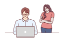 پیش‌نمایش فایل frustrated-woman-standing-near-busy-husband-10111077 از پک متفرقه