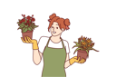 پیش‌نمایش فایل woman-florist-with-flowers-pots-10111069 از پک متفرقه