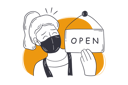 پیش‌نمایش فایل happy-cafe-owner-turning-sign-board-to-open-after-lockdown-ends-10111109 از پک متفرقه