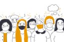پیش‌نمایش فایل people-with-multiple-moods-standing-in-group-wearing-mask-10111097 از پک متفرقه