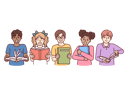 پیش‌نمایش فایل little-diverse-kids-with-book-10598188 از پک فعالیت افراد