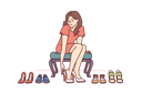 پیش‌نمایش فایل shopaholic-woman-trying-on-shoes-in-store-10598359 از پک فعالیت افراد