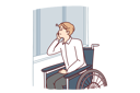 پیش‌نمایش فایل unhappy-handicapped-man-sits-in-wheelchair-and-sadly-looks-out-window-10598338 از پک فعالیت افراد