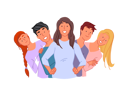 پیش‌نمایش فایل happy-young-people-standing-together-10612081 از پک فعالیت افراد