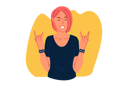 پیش‌نمایش فایل rocker-fan-girl-showing-devil-horns-gesture-10612060 از پک فعالیت افراد
