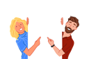 پیش‌نمایش فایل smiling-friends-standing-and-pointing-on-empty-white-space-10612064 از پک فعالیت افراد