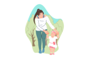 پیش‌نمایش فایل young-mother-with-little-daughter-on-outdoor-stroll-in-park-10612078 از پک فعالیت افراد