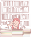 پیش‌نمایش فایل girl-reading-book-in-library-10611834 از پک فعالیت افراد