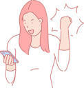 پیش‌نمایش فایل girl-won-game-on-smartphone-10611801 از پک فعالیت افراد