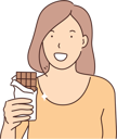 پیش‌نمایش فایل woman-having-chocolate-bar-10611797 از پک فعالیت افراد