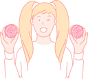 پیش‌نمایش فایل girl-enjoying-donut-10611877 از پک فعالیت افراد
