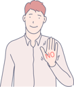 پیش‌نمایش فایل man-saying-no-10611882 از پک فعالیت افراد
