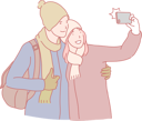 پیش‌نمایش فایل couple-taking-selfie-10611981 از پک فعالیت افراد