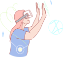 پیش‌نمایش فایل girl-wearing-vr-glass-and-enjoying-game-10610554 از پک فعالیت افراد