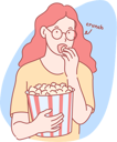 پیش‌نمایش فایل girl-eating-popcorn-10610631 از پک فعالیت افراد
