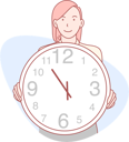 پیش‌نمایش فایل girl-showing-clock-10610628 از پک فعالیت افراد