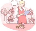 پیش‌نمایش فایل girl-taking-flower-order-10610630 از پک فعالیت افراد