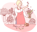 پیش‌نمایش فایل young-girl-making-flower-bouquet-10610629 از پک فعالیت افراد