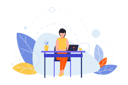 پیش‌نمایش فایل female-freelancer-at-table-with-laptop-10610811 از پک فعالیت افراد