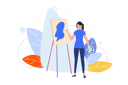 پیش‌نمایش فایل female-painter-drawing-picture-at-easel-with-paintbrush-10610797 از پک فعالیت افراد