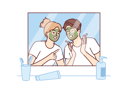 پیش‌نمایش فایل cheerful-couple-with-rejuvenating-mask-on-faces-look-in-mirror-10597983 از پک فعالیت افراد