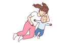 پیش‌نمایش فایل little-girl-hugging-newborn-brother-lying-in-bed-and-sleep-together-10597985 از پک فعالیت افراد