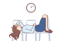 پیش‌نمایش فایل tired-businesswoman-sleeps-on-office-chairs-at-work-10597989 از پک فعالیت افراد