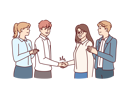 پیش‌نمایش فایل team-business-people-and-manager-handshake-with-best-employee-company-to-motivate-staff-10598003 از پک فعالیت افراد