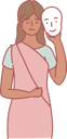 پیش‌نمایش فایل lady-hiding-real-face-using-face-mask-10611134 از پک فعالیت افراد