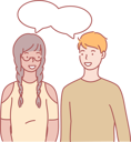 پیش‌نمایش فایل boy-and-girl-talking-to-eachother-10611014 از پک فعالیت گفتگوی افراد