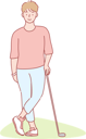 پیش‌نمایش فایل man-standing-with-golf-stick-10610916 از پک فعالیت افراد
