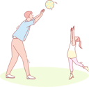 پیش‌نمایش فایل father-and-daughter-playing-volleyball-10610896 از پک فعالیت افراد