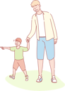 پیش‌نمایش فایل father-and-son-walking-in-garden-10610865 از پک فعالیت افراد