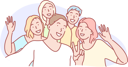 پیش‌نمایش فایل man-taking-group-selfie-10610884 از پک فعالیت افراد