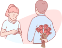 پیش‌نمایش فایل romantic-boy-hiding-roses-to-girl-10610876 از پک فعالیت افراد
