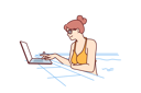 پیش‌نمایش فایل woman-is-freelancing-while-swimming-10936534 از پک فعالیت افراد