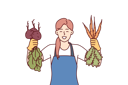 پیش‌نمایش فایل woman-is-happy-with-good-harvest-of-vegetables-10936542 از پک فعالیت افراد
