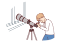 پیش‌نمایش فایل boy-is-watching-stars-through-telescope-10936474 از پک فعالیت افراد