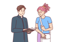 پیش‌نمایش فایل man-priest-is-giving-spiritual-knowledge-to-girl-10936475 از پک فعالیت افراد