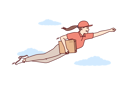 پیش‌نمایش فایل woman-is-flying-in-sky-for-timely-delivery-10936468 از پک فعالیت افراد