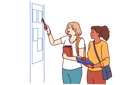 پیش‌نمایش فایل students-are-watching-their-schedule-on-noticeboard-10936391 از پک فعالیت افراد