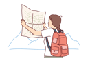 پیش‌نمایش فایل woman-tourist-looks-at-map-choosing-route-for-trip-10936268 از پک فعالیت افراد